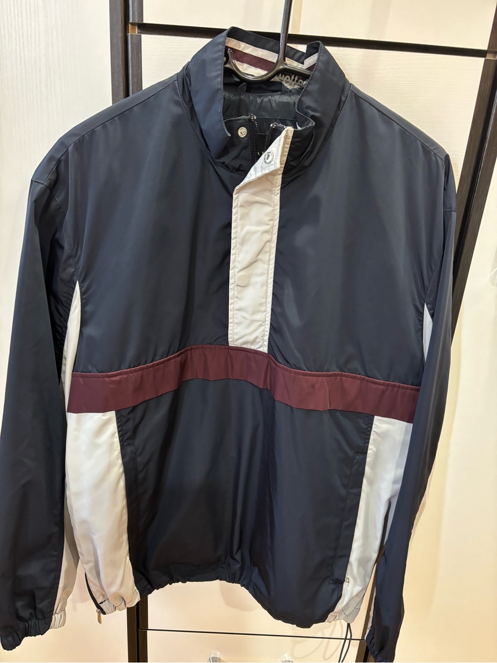 Zara Navy and Maroon Men’s Windbreaker